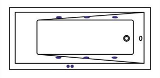 Гидромассажная ванна Whitecross Wave Slim 0111.150070.100.SOFT.GL 150x70см Soft золото